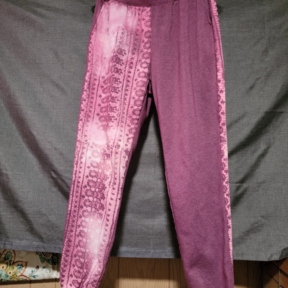 Pink and Purple Patterned Pants